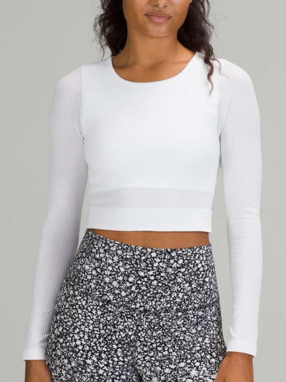 Lululemon Ebb to Street Ribbed Long Sleeve White Size 10 Medium